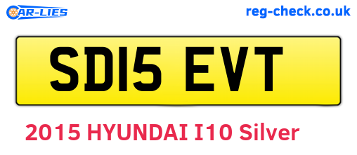 SD15EVT are the vehicle registration plates.
