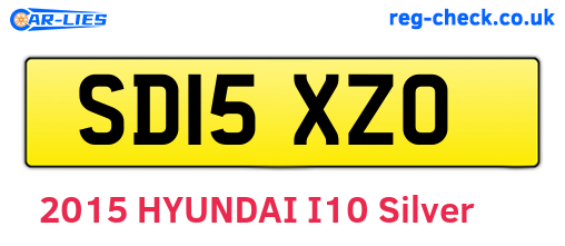 SD15XZO are the vehicle registration plates.