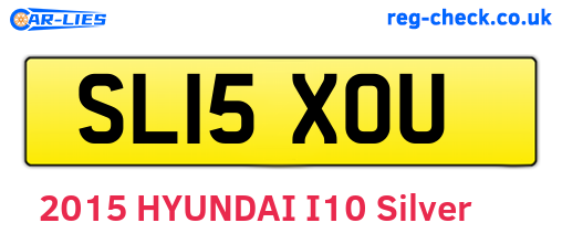 SL15XOU are the vehicle registration plates.