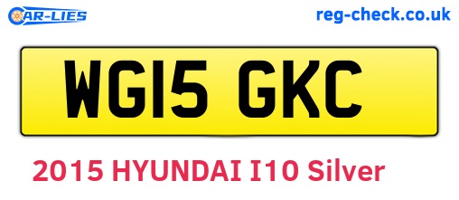 WG15GKC are the vehicle registration plates.