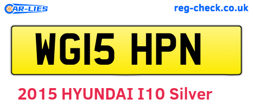WG15HPN are the vehicle registration plates.