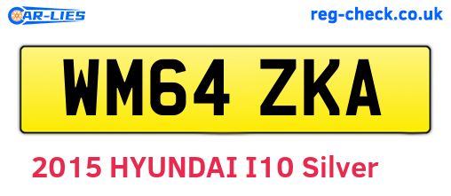 WM64ZKA are the vehicle registration plates.