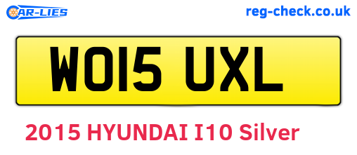 WO15UXL are the vehicle registration plates.