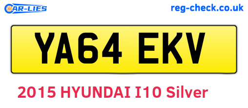 YA64EKV are the vehicle registration plates.