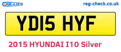 YD15HYF are the vehicle registration plates.