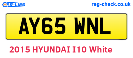 AY65WNL are the vehicle registration plates.