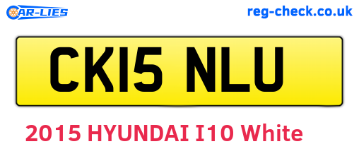 CK15NLU are the vehicle registration plates.