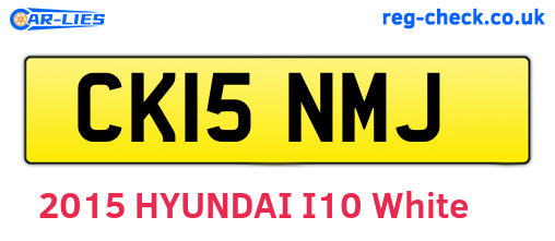 CK15NMJ are the vehicle registration plates.