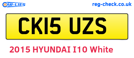 CK15UZS are the vehicle registration plates.