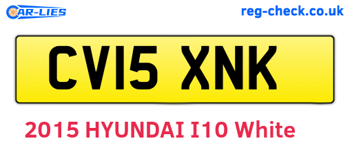 CV15XNK are the vehicle registration plates.