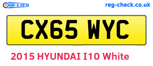 CX65WYC are the vehicle registration plates.