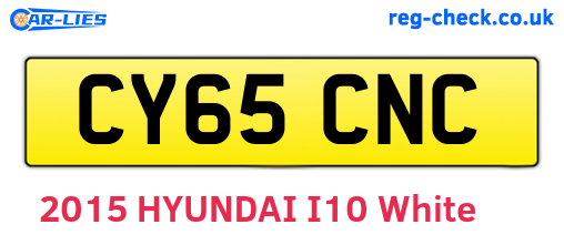 CY65CNC are the vehicle registration plates.