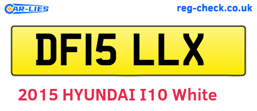 DF15LLX are the vehicle registration plates.
