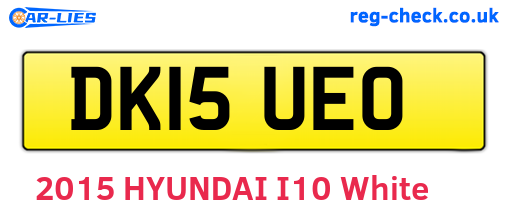 DK15UEO are the vehicle registration plates.
