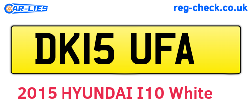 DK15UFA are the vehicle registration plates.