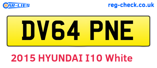 DV64PNE are the vehicle registration plates.