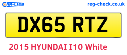 DX65RTZ are the vehicle registration plates.