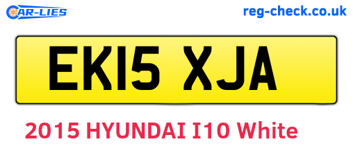 EK15XJA are the vehicle registration plates.