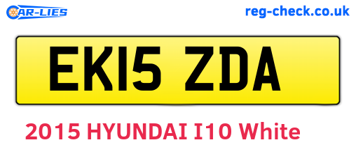 EK15ZDA are the vehicle registration plates.