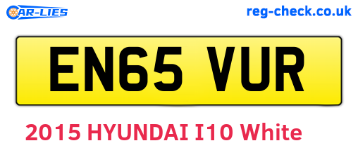 EN65VUR are the vehicle registration plates.