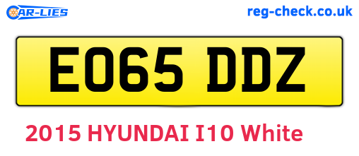 EO65DDZ are the vehicle registration plates.