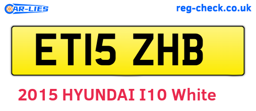 ET15ZHB are the vehicle registration plates.