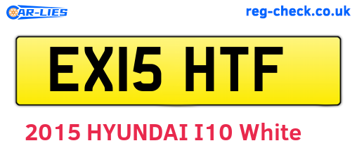 EX15HTF are the vehicle registration plates.