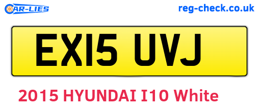 EX15UVJ are the vehicle registration plates.