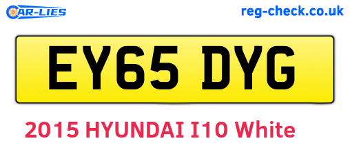 EY65DYG are the vehicle registration plates.
