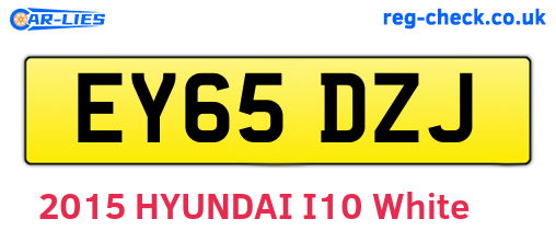 EY65DZJ are the vehicle registration plates.