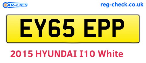 EY65EPP are the vehicle registration plates.