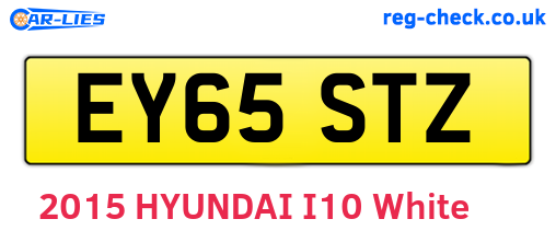 EY65STZ are the vehicle registration plates.