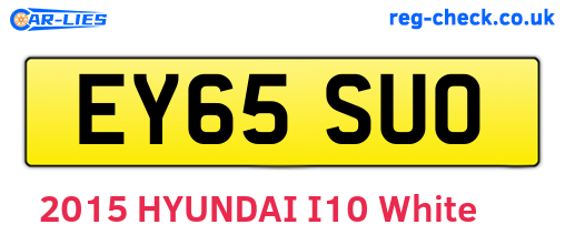 EY65SUO are the vehicle registration plates.