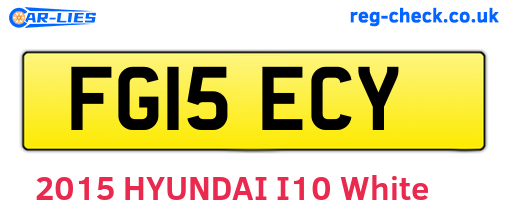 FG15ECY are the vehicle registration plates.