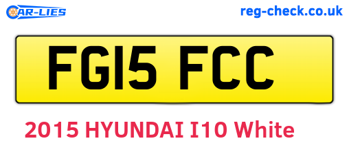 FG15FCC are the vehicle registration plates.