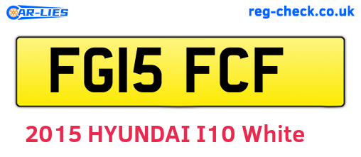 FG15FCF are the vehicle registration plates.