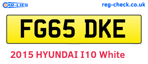 FG65DKE are the vehicle registration plates.