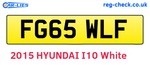 FG65WLF are the vehicle registration plates.