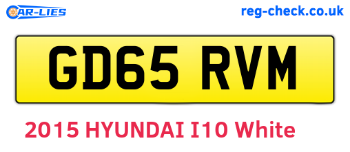 GD65RVM are the vehicle registration plates.