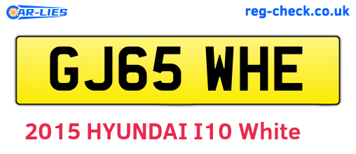 GJ65WHE are the vehicle registration plates.