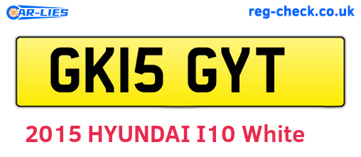 GK15GYT are the vehicle registration plates.