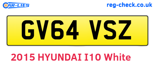 GV64VSZ are the vehicle registration plates.