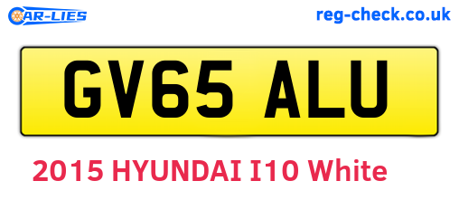 GV65ALU are the vehicle registration plates.