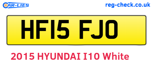 HF15FJO are the vehicle registration plates.