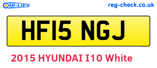 HF15NGJ are the vehicle registration plates.