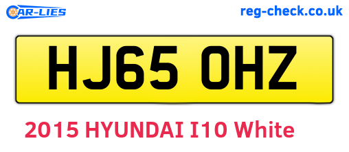HJ65OHZ are the vehicle registration plates.