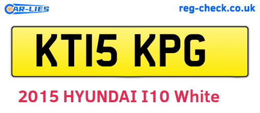 KT15KPG are the vehicle registration plates.
