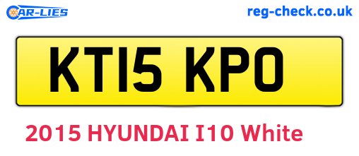 KT15KPO are the vehicle registration plates.
