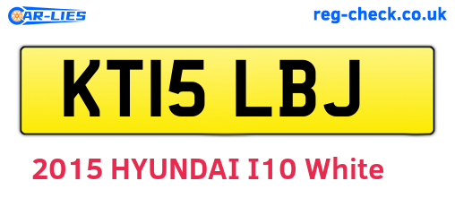 KT15LBJ are the vehicle registration plates.