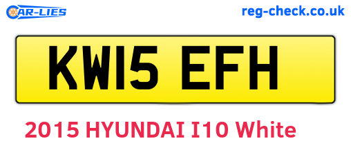 KW15EFH are the vehicle registration plates.